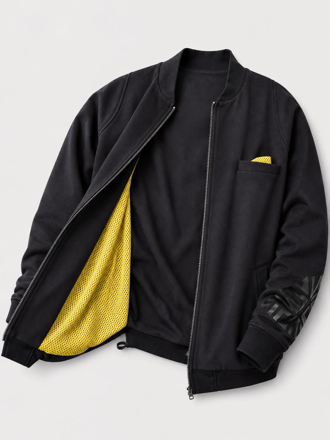 Men's Zip-Up Jacket with Mesh Lining