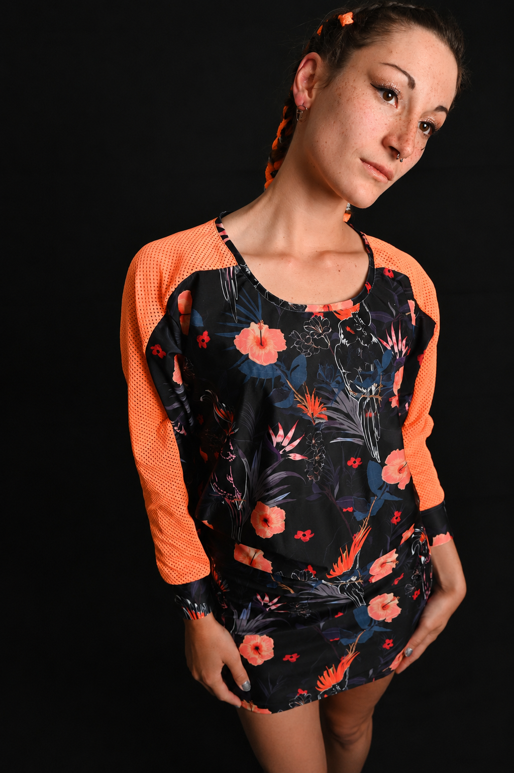 ROBE D’ÉTÉ WAJICK — FLORAL ORANGE