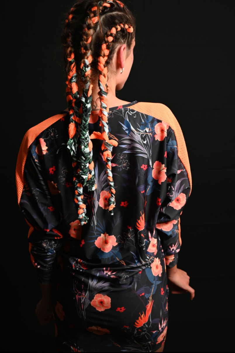 ROBE D’ÉTÉ WAJICK — FLORAL ORANGE